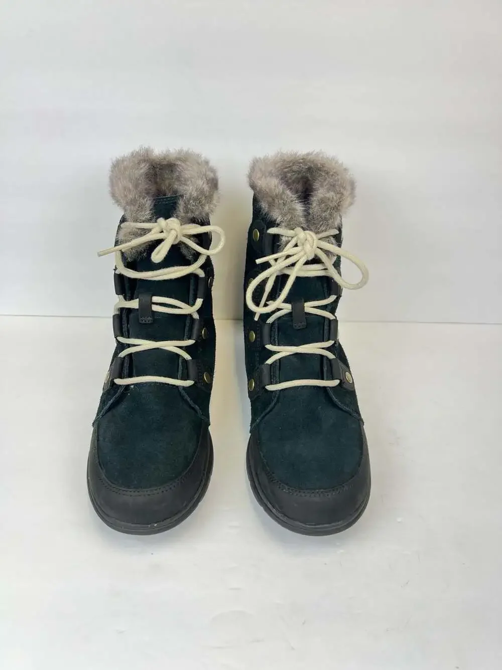 Sorel Women's Explorer Joan Waterproof Suede Winter Boots Black